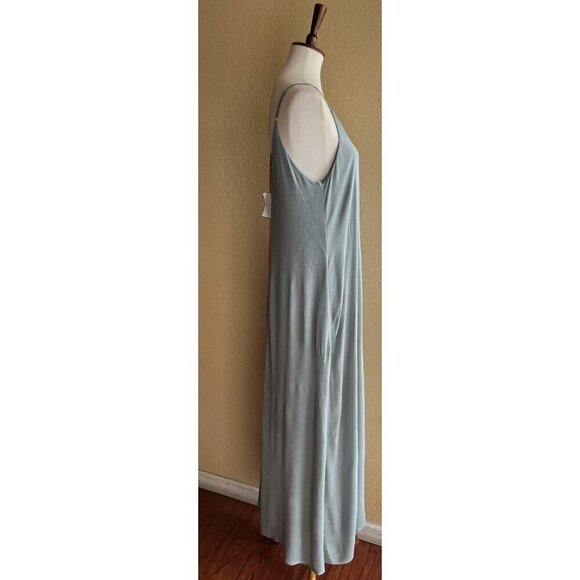 WEST KEI Womens Sage Gauze V-Neck Maxi Dress Size M $70 - Picture 8 of 11